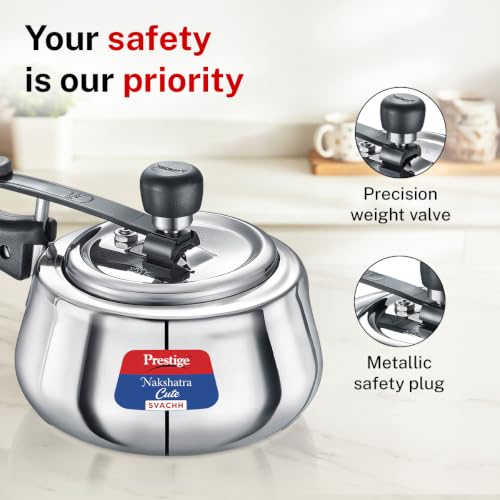 Image of Prestige Nakshatra Cute Svachh Stainless Steel Pressure Cooker 1.5 L