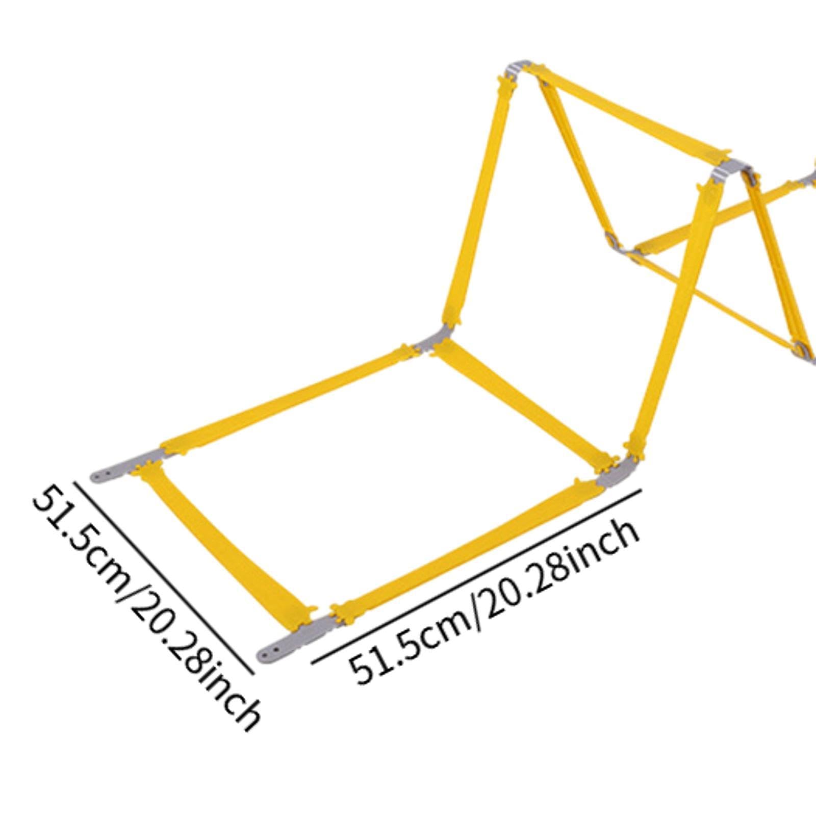 Vaveren Agility Ladder Jumping Obstacles Improves Coordination Multipurpose Portable Soccer Speed Ladder Agility Training Equipment, 10 Grids