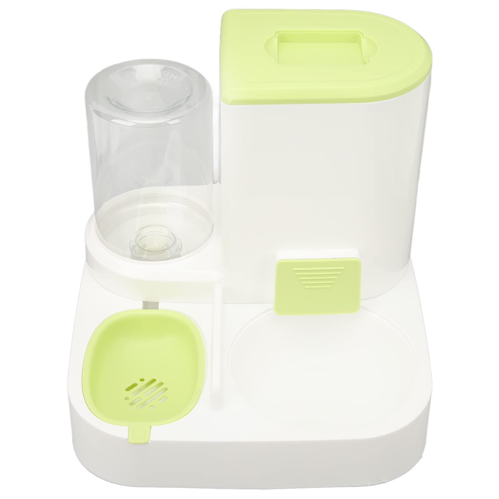 Dispensador de Agua Automático de 1 L, Alimentador de Alimentos, Contenedor de Alimentos de 2,2 L, Relleno Automático para Mascotas Pequeñas y Grandes (Green)