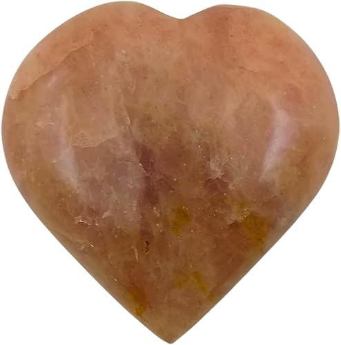 Miniatura 7 de GEMSCITE Piedra de aventurina roja tallada PuffPiedra de bolsillo de corazóncuración de Reiki y cuadrícula de cristal para el equilibrio natural de