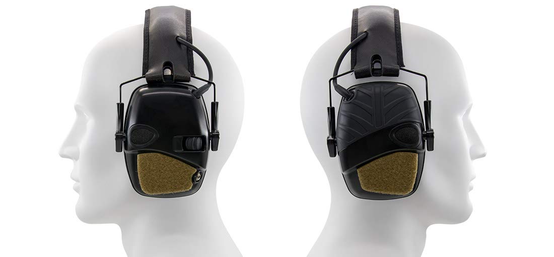 ArmorMason Hook & Loop Deck Set Compatible with Howard Leight Impact Sport Headset (Black)