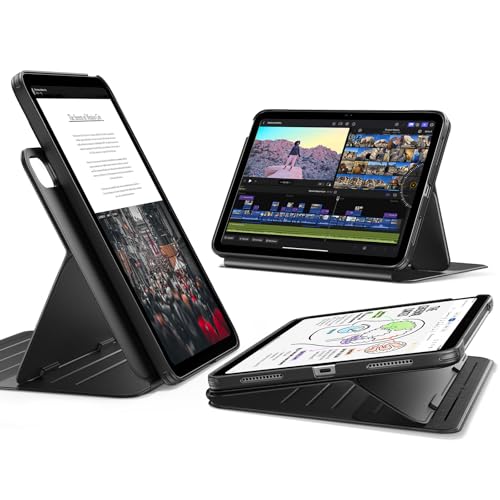 ESR for iPad A16 Case, iPad 11th/10th Generation Case (2025/2022), Removable Magnetic Cover, Adjustable Portrait/Landscape Stand, 9 Standing Angles, Shift Series, Black