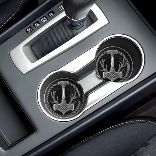 Portavasos para auto cerámico con base de corcho 2 unidades miniatura 3