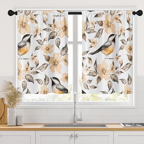 Arttown Floral Short Window Curtain Set Cover