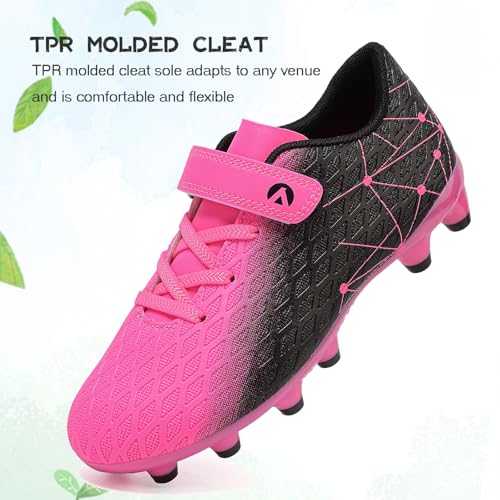 Kids Soccer Cleats Boys Girls Firm Ground Soccer FG/AG Soccer Athletic Outdoor Football Shoes Youth Turf Soccer Cleat Soccer Shoes for Little/Big Kid4