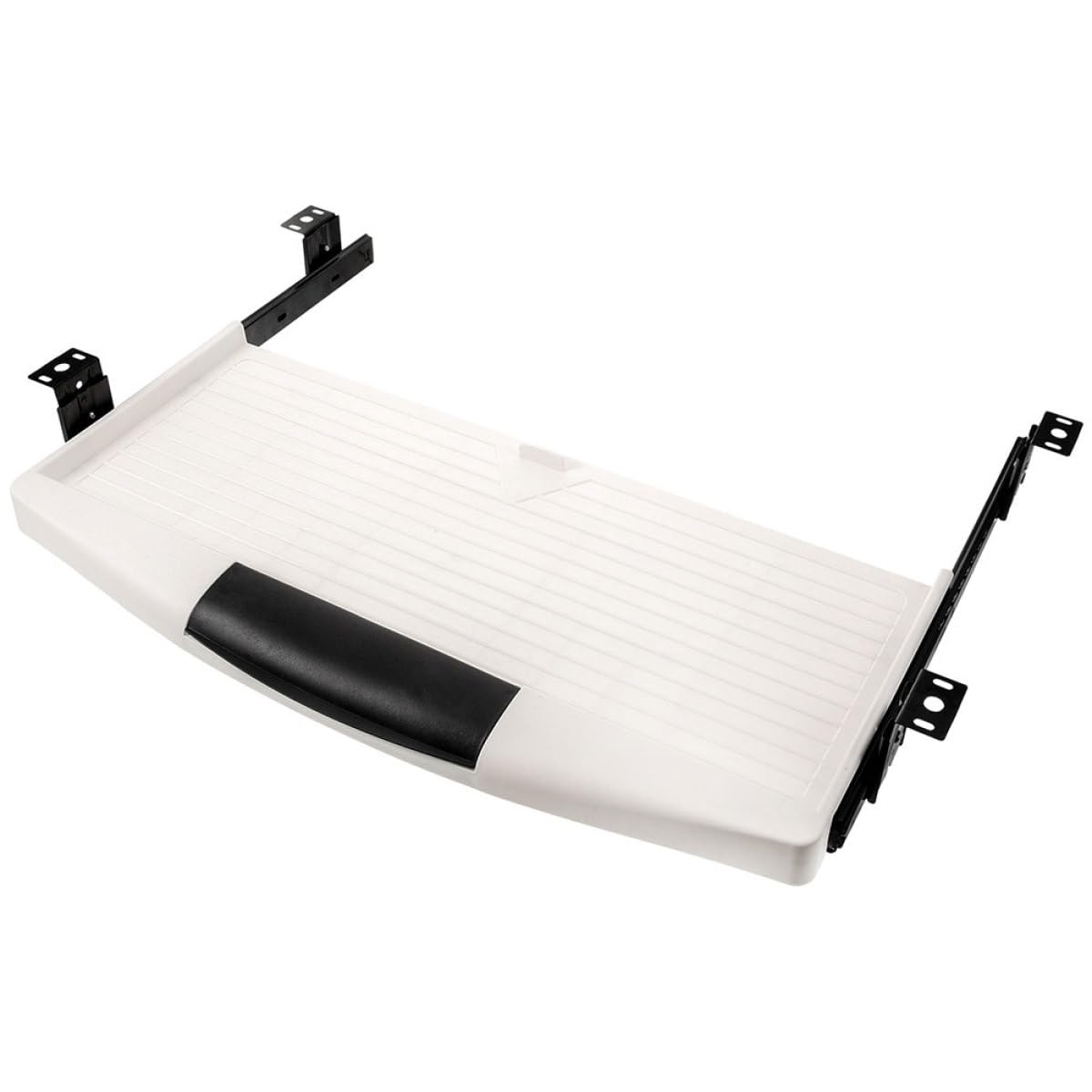 Set di vassoi per tastiera, 35 cm di larghezza, in plastica ABS, con cassetto scorrevole e binario scorrevole per tastiera, per ufficio, casa e computer, design salvaspazio