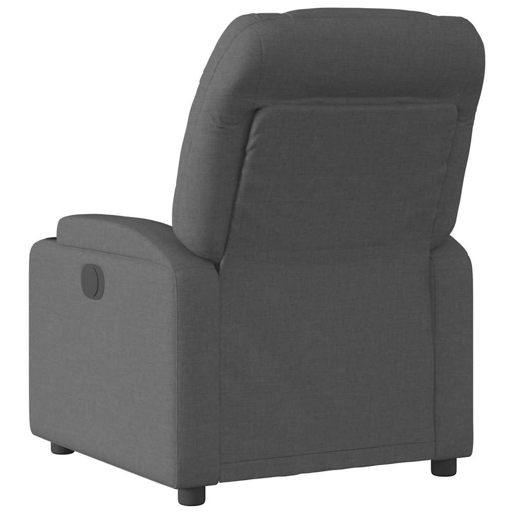 vidaXL Sillón reclinable eléctrico de Tela Gris Oscuro