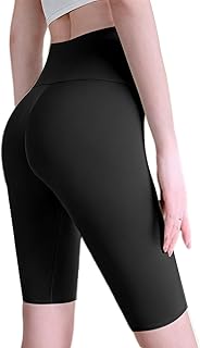 شورت يوغا عالي الخصر للنساء، شورت رياضي للجري مع جيوب للتحكم في البطن، نمط راكبي الدراجات