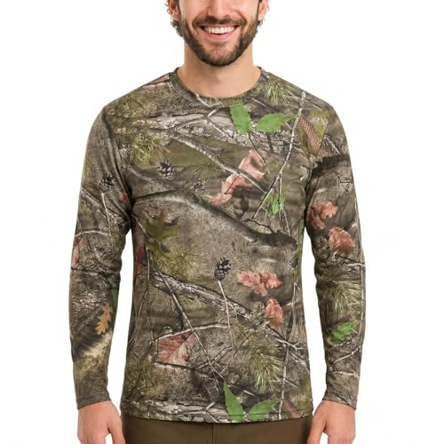 ARRIS Ghost Veil Camo Hunting Long Sleeve Shirt for Men – Lightweight Stretchable Elastic Shirt, UV Sun Protection & Cooling Breathable for Hunting Hiking Fishing Camping