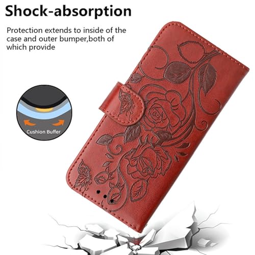 Étui en cuir pour Samsung S25 avec béquille magnétique rouge - 3