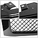 Front Upper Bumper Grille Grill Compatible with Chevy Silverado 1500 07-13, ABS Plastic, Mesh Style, Glossy Black
