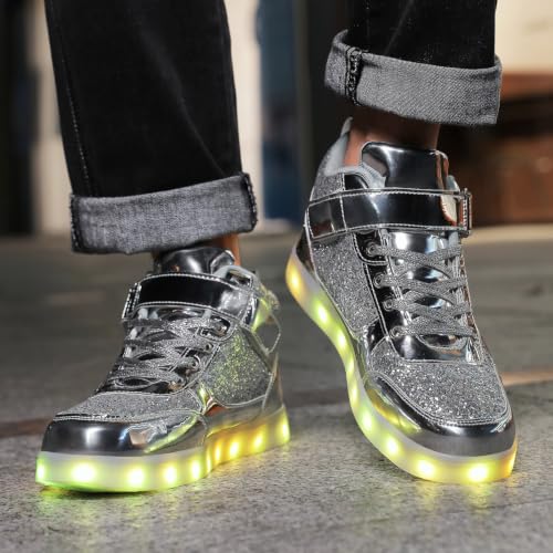 Image of YuanRoad Unisex LED Shoes Light Up Sneakers with USB Charging Dancing Shoes