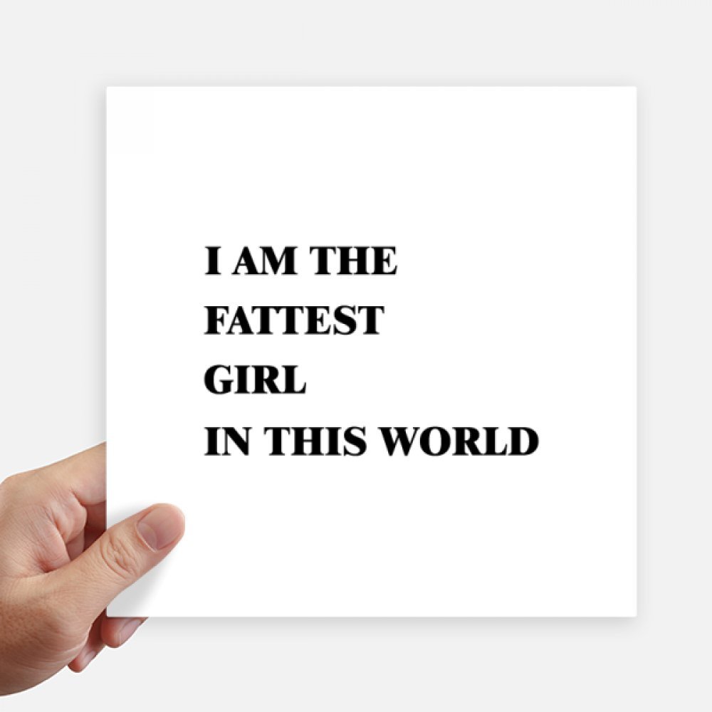 Stickers 20cm Soy la Chica más Gordo DIYthinker para personalizar maletas y tapar roces