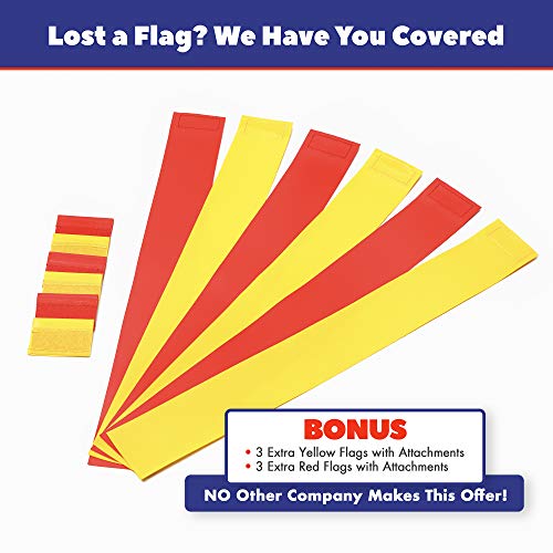 Flag Football Set Kids – Premium 14 Player, 62 Piece Kids Belts And Flags Kit Includes 3 Flags Per Belt Plus A Bonus 6 Replacement Flags #TOP5