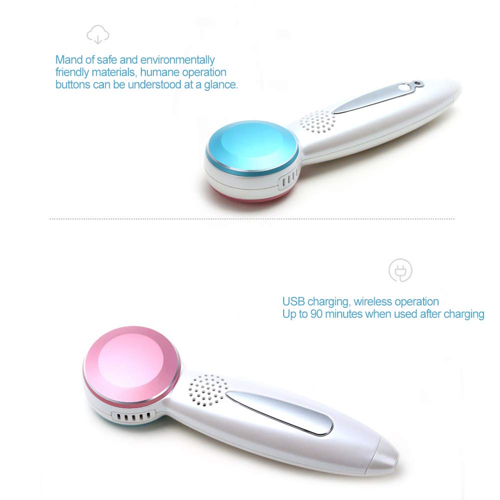 Hot Cold Hammer Skin Firming Face Toning Machine, Facial Vibration Massager Cream Import Electric Beauty Apparatus for Wrinkle Removal, Anti Aging, Deep Cleaning Skin Toning Massager : Beauty & Personal Care