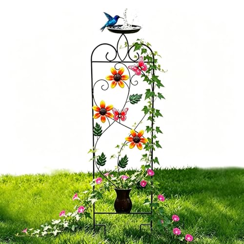 Enrejado para rosas con guía vertical y protección contra clima adverso 2