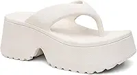 Sandália Plataforma Feminina Estilo Chunky Salto Alto Confortável Solado Tratorado Tendência Fashion