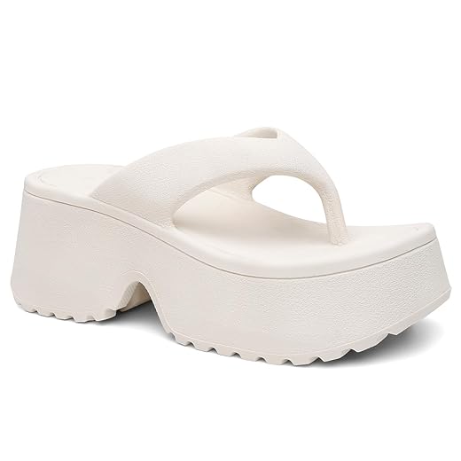 Sandália Plataforma Feminina Estilo Chunky Salto Alto Confortável Solado Tratorado Tendência Fashion