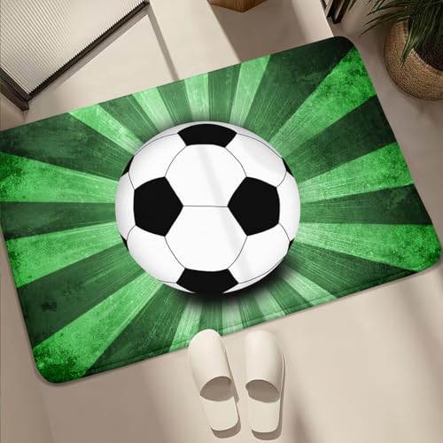 Kids Football Mat - Grass Football Rug for Boys Kids Room Sports Carpet Rugs, 2'×3'