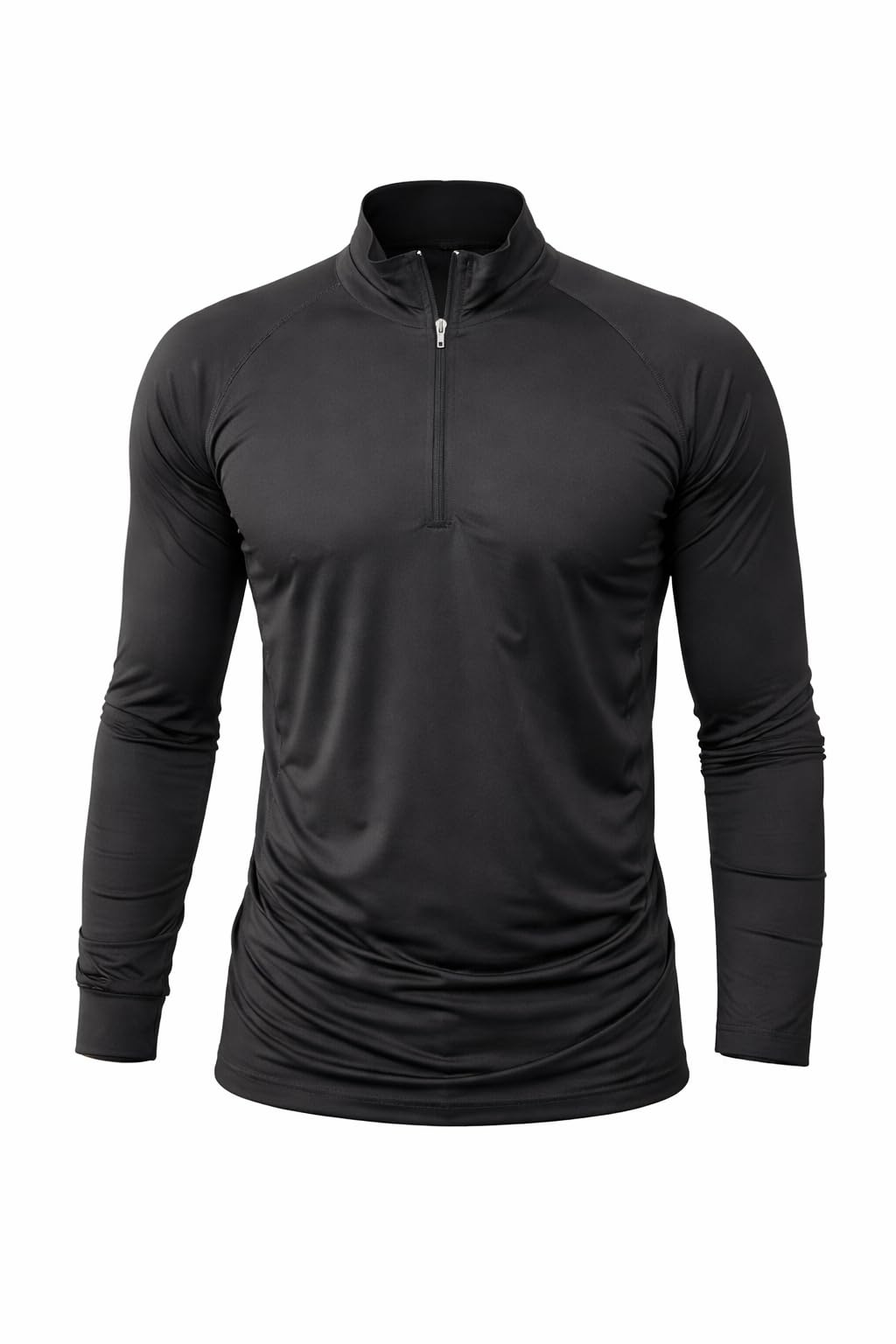 classic tees Classic Compression T-Shirt for Men Full Sleeve High Neck Gym Tshirt Dry Fit Black Polyester Sports Wear Athletic Base Layer for Workout Running Training Cycling Football Fitness Wear-picture-16