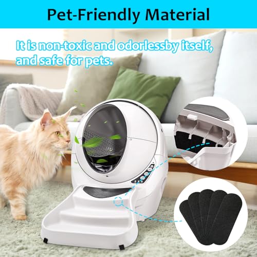 Niifawh 15pcs Ceiling Fan Filters for Blades Easy-Stick Strong Fixity Activated Coconut Carbon Fan Filter for Ceiling Fan, Universal Fan Blade Air Fresh Purifier Cat Litter Box Filter, Black