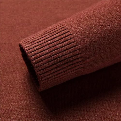 SaoBiiu Men's Wool Turtleneck Sweater Solid Knit Long Sleeve Warm Casual Pullover Sweater3