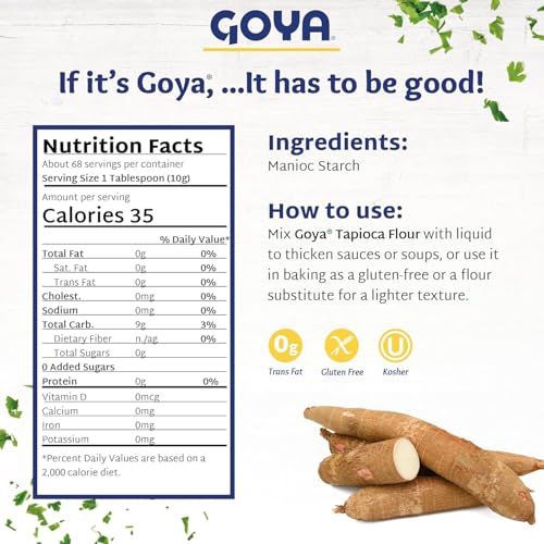 Goya Yuca Flour Tapioca 24 Ounces Polvilho Doce - Thumbnail 2