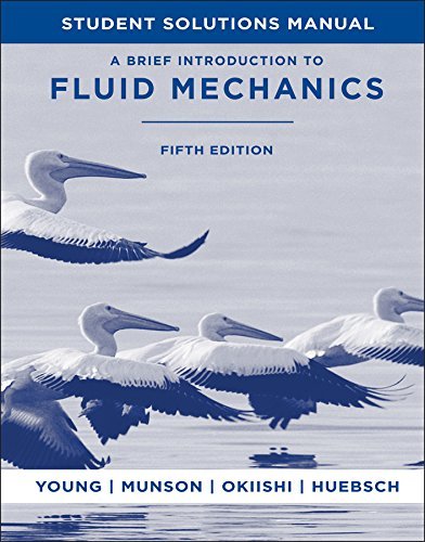 A Brief Introduction To Fluid Mechanics, Student Solutions Manual by Young, Donald F., Munson, Bruce R., Okiishi, Theodore H., Hu (2011) Paperback