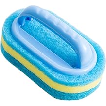 Cleaning Brush for Bathroom, Kitchen, Toilet - Ergonomic Design with NonSlip Handle, Stiff Bristles & Gentle Foam Scrubber, AllPurpose Tub and Sink Cleaner