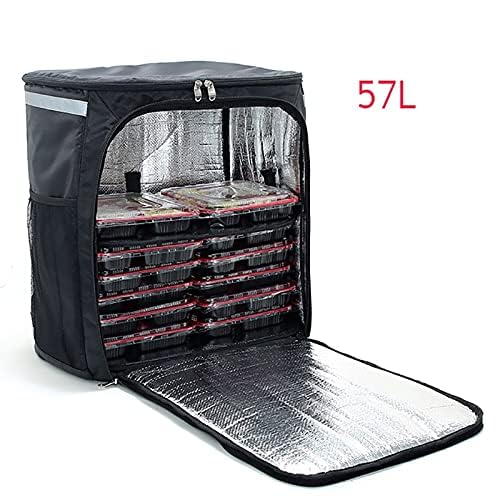 Mochila Isotermica,Mochila De Entrega Aislada 57L Mochila Bolsa de refrigerador Thermo Almuerzo Caja de picnic aislada Paquete de hielo fresco Coche Alimentación fresca Empresa de alimento Bolsas térm