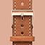 Brown - Rose Gold Buckle - With Stitching