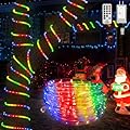 Kenburg Christmas Rope Lights Outdoor, 33Ft 400 LED Multicolored String Lights, Waterproof Tube Light Plug in 8 Modes Timer Memory, Permanent Christmas Lights for Tree Fence Garden Indoor Decorations