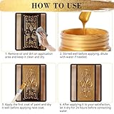 Brohood Gold Leaf Paint, 100ml Water-Based Metallic...