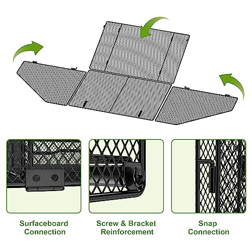 VIVSOL 5-Tier Office Supplies Desk Organizer, Desk Organizers and Accessories with 2-File Organizer with Sliding Drawer, 4 Trays and Large Capacity Pen Holder, Mesh Desk Accessories, Black (5-Tier) - Thumbnail 4