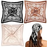 ③ Grande taille pratique : Les dimensions 70x70cm (≈27,5x27,5 pouces) offrent assez de tissu pour différentes techniques de nouage, du bandana pirate classique au turban élégant.