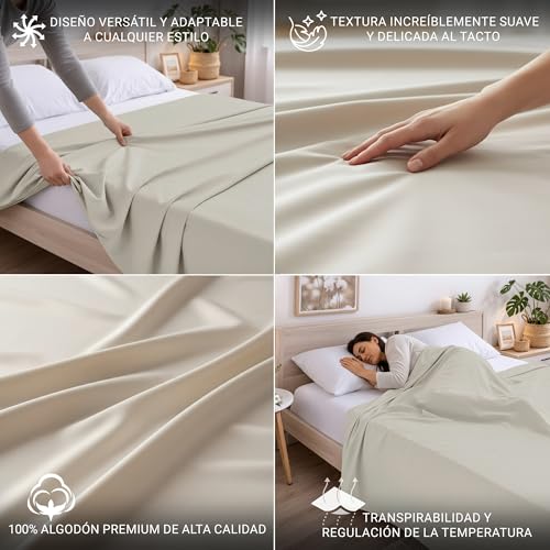 Drap de dessus 100% coton haut de gamme pour lit de 135 cm - 4