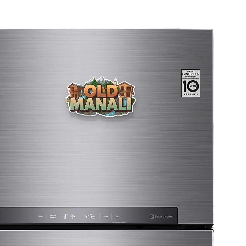 Image of Old Manali Fridge Magnets, Glossy Finish, Stylish Magnet for Fridge, Wardrobe & Metal Surfaces