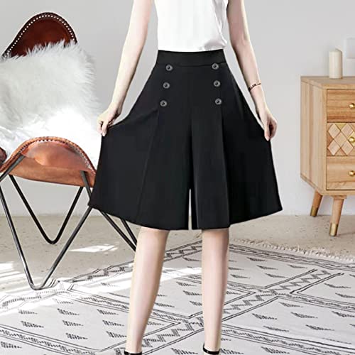 Women's Loose Fit Cropped Culottes for Summer Outings4