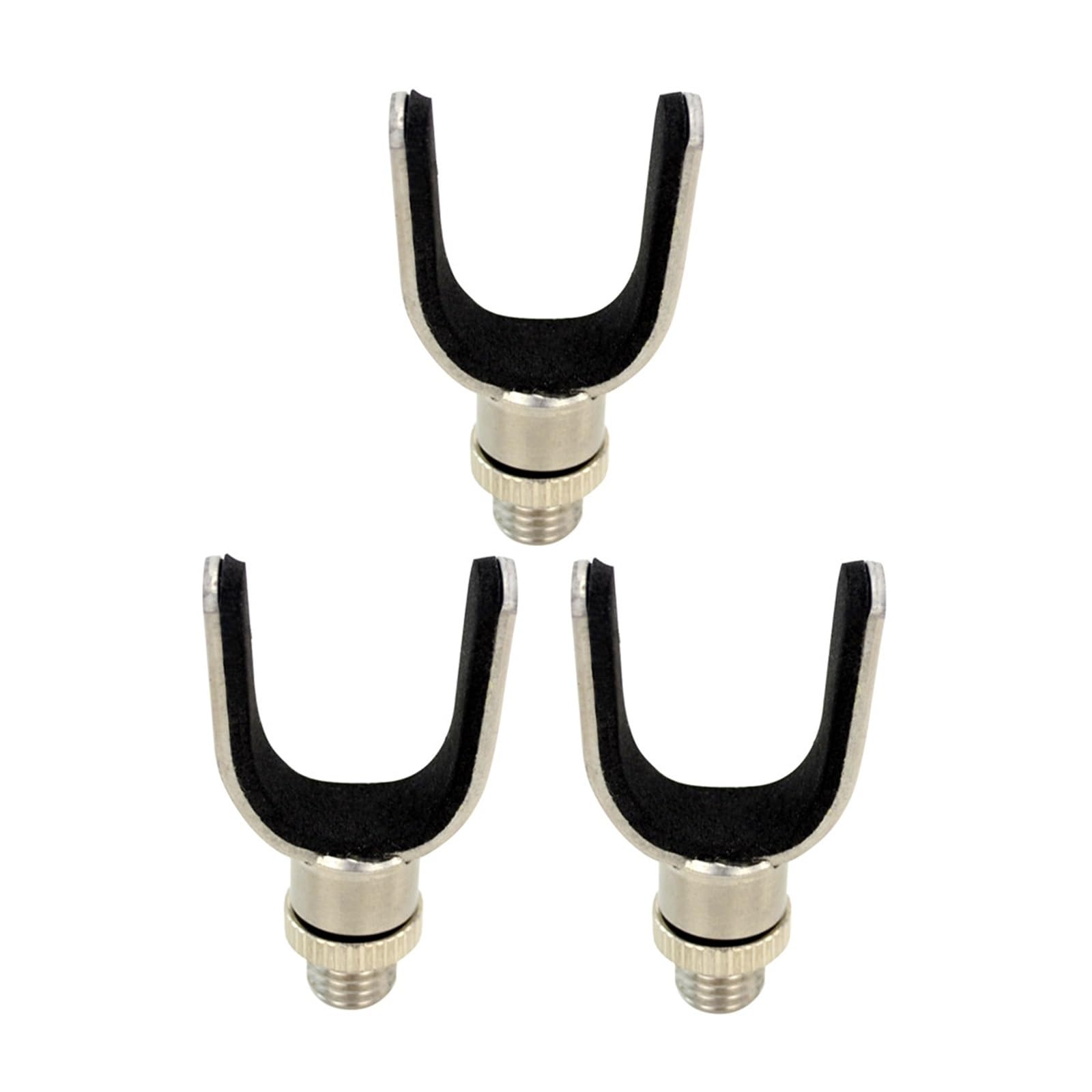 Zovloer 6Pcs Carp Fishing Stainless Steel Rod Pod Rest Head U-Shaped Rod Holder For Bank Stick Buzz Bar TackleAccessories