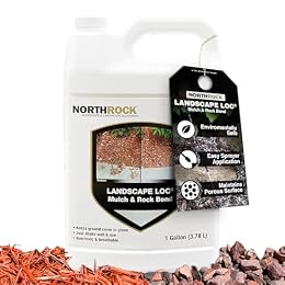 Landscape Loc Mulch & Rock Bond - Binder for Mulch, Rock, Bark, & Pea Gravel, Safe for Plants & Pets, Strong Stabilizing Glue (1 Gallon)