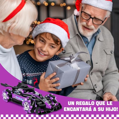 Miniatura 7 de Joellfuner Coche Teledirigido, Coche Rc 14 Canales Dual Jet, Rc Car Con Luces Y Música A 25 Km H, Regalos Para Adultos O Niños Mayores De 6 Años