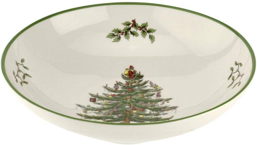 Spode – Christmas Tree – Christmas Tree Pasta Bowl - 9 Inch - Multicolored