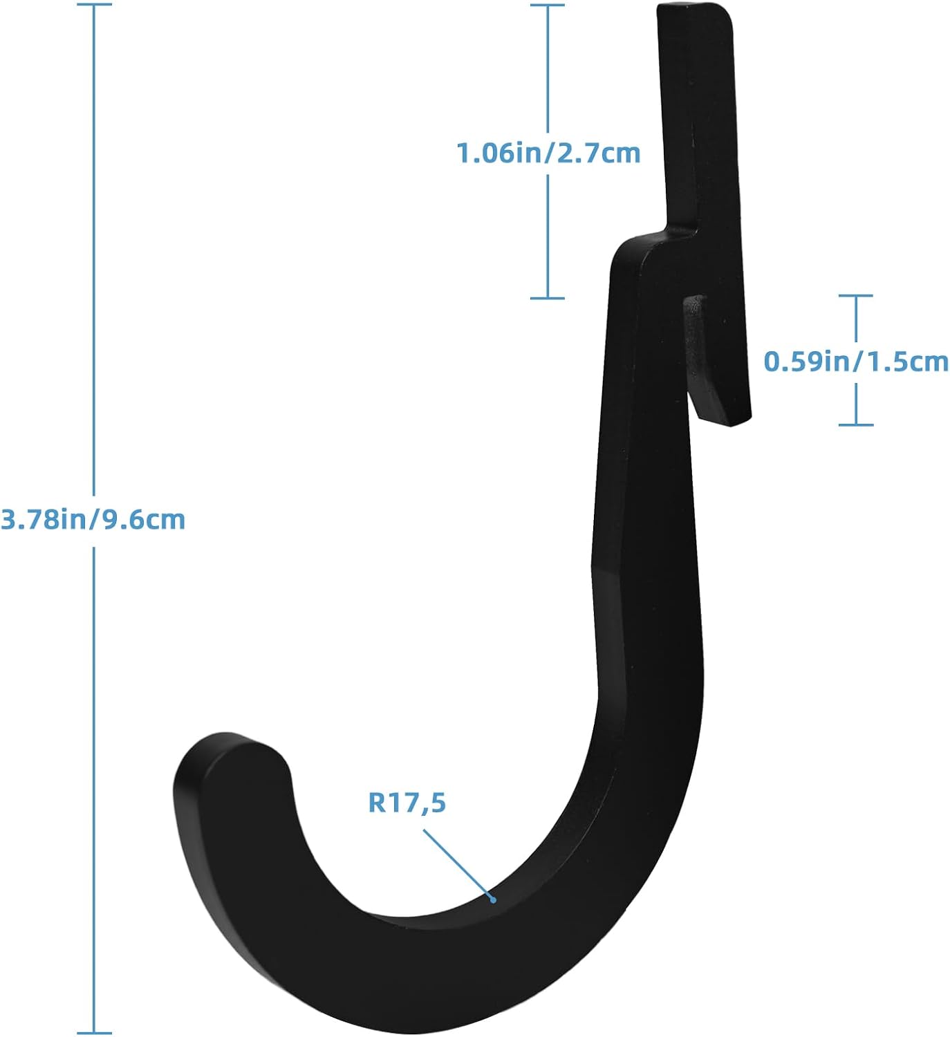 8PSC Power Rack Attachments Hooks,Squat Rack Accessories Hook,DIY Storage Hook for Resistance Bands Barbell Collars and Gym Accessories (8PCS-Black)