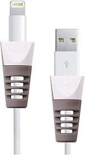 TUDIA [Klip] Snap On Charging Cable Cord Saver Protector Compatible with iPhone, iPad, iPod - Gray