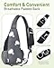 AGPTEK Lightweight Sling Bag, Small Crossbody Daypack with Water Bottle Holder, Compact EDC Chest Bag for Men Women Outdoor Hiking Travel Day Trip Gym Cycling, Grey