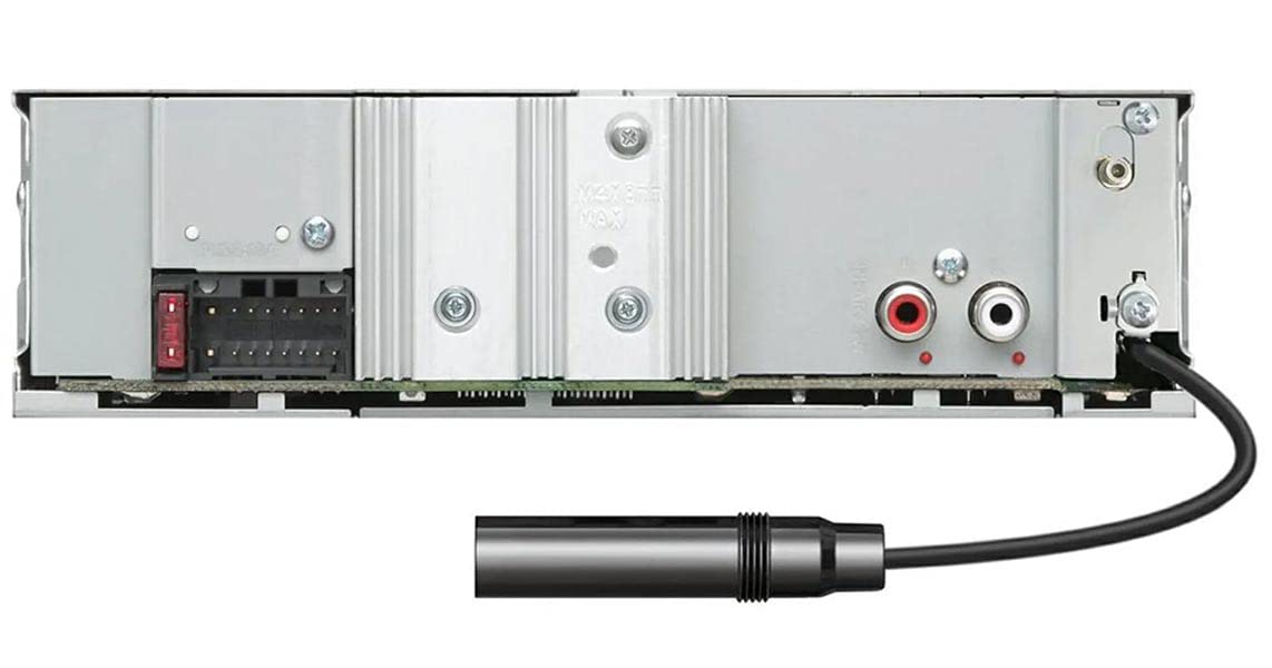 Kenwood Autoradio KMM-DAB307 con DAB+, Ingresso USB/AUX Frontale, con Frontalino Estraibile, Allineamento Temporale degli Altoparlanti, Compatibilità con Comandi a Volante, Ingombro Ridotto, Rosso