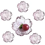 6 Pcs Glass Seasoning Dishes Small Sauce Bowls Sauce Plate Soy Sauce Dish Glass Cherry Blossom Bowl
