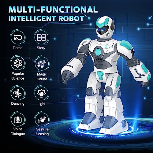 VATOS Remote Control Robot for Kids Extra Large, 15.4" Programmable RC Robot Toy with Sing Dance, Gesture Sensing & Voice Control Smart Toy for Boys Girls Toddler 3 4 5 6 8+ - Image 4