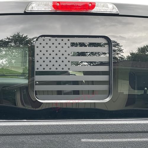 Zxiaochun American Flag Decal for F150/F250/F350 2015-2026, Matte Black