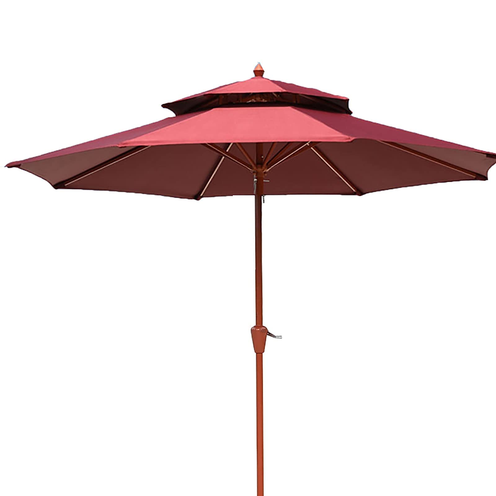 GLETSF Garden Parasols 7.5Ft/9Ft Double Top Patio Outdoor Sun Shade For Beach/Pool/Garden Umbrellas Round Sunscreen, Water/Uv-Resistant Market Umbrella (Red 7.5 Ft/230,Red-7.5 Ft/230cm